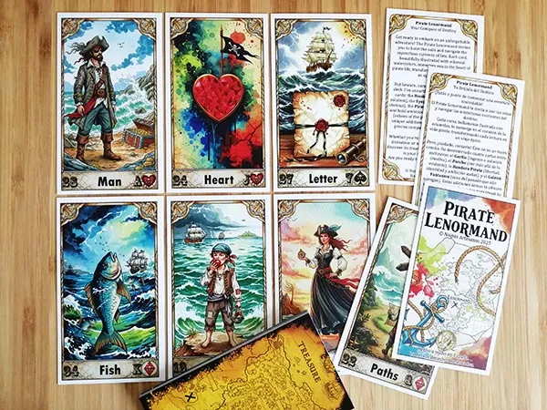 Cartas del Pirate Lenormand con su Bitácora